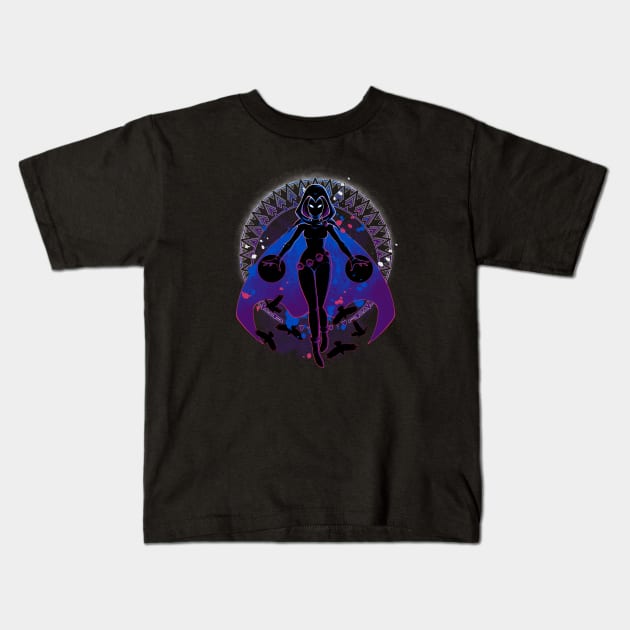 Raven Shadow Kids T-Shirt by xMorfina